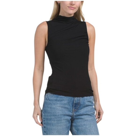 THEORY Subtle Drape Ribbed Top - Picture 1 of 3